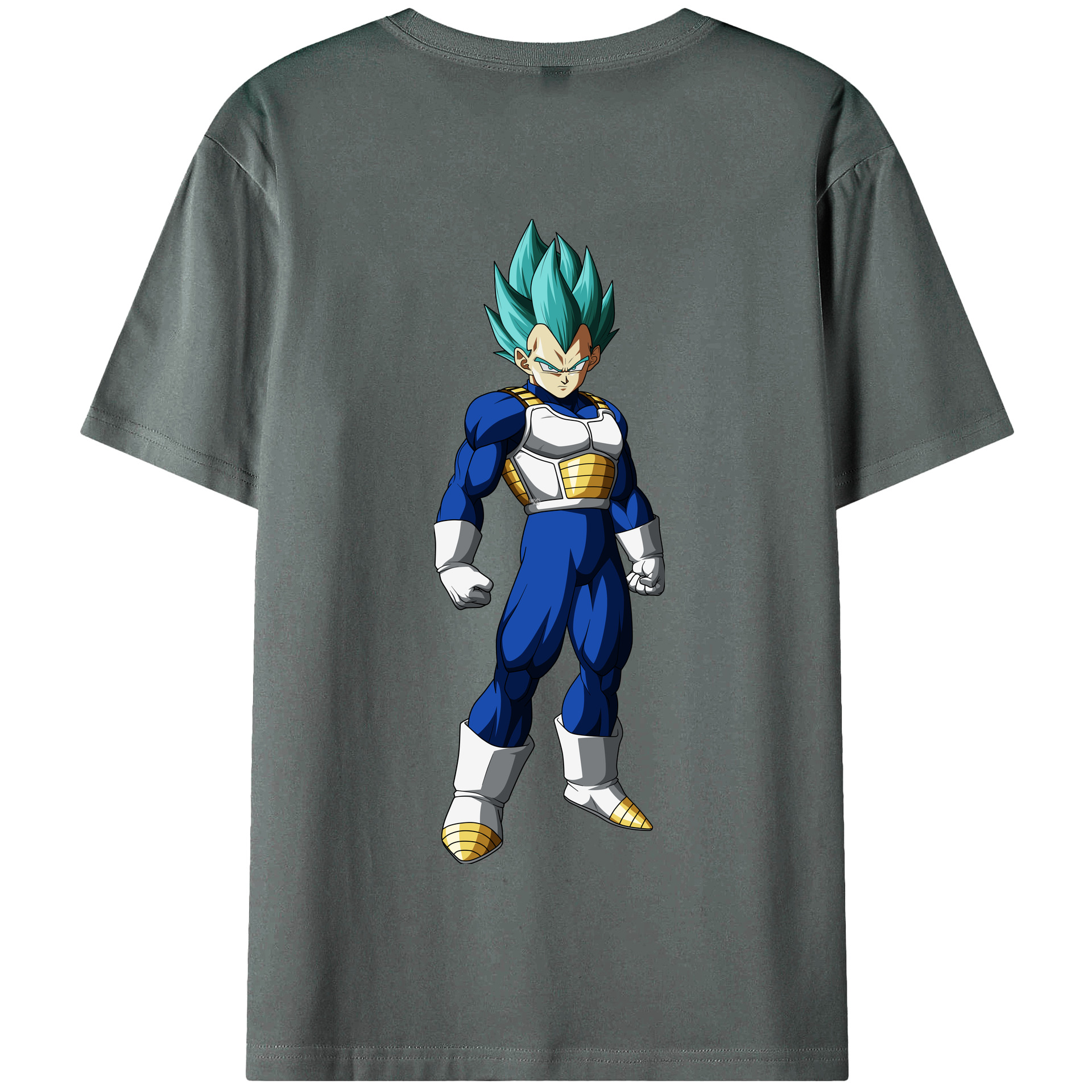（画像用） ドラゴンボール ベジータ四世（Bejīta Yonsei）DRAGON BALL Vegeta IV 綿100％半袖Tシャツ（背面プリント）